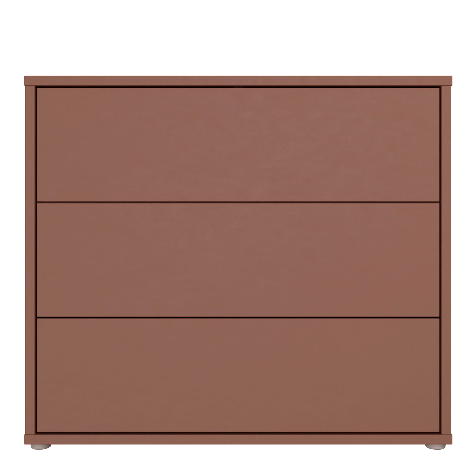 Bloc 3 Drawer Chest in Terracotta - Industrious Decor