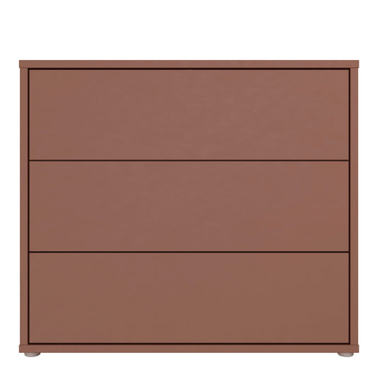 Bloc 3 Drawer Chest in Terracotta - Industrious Decor