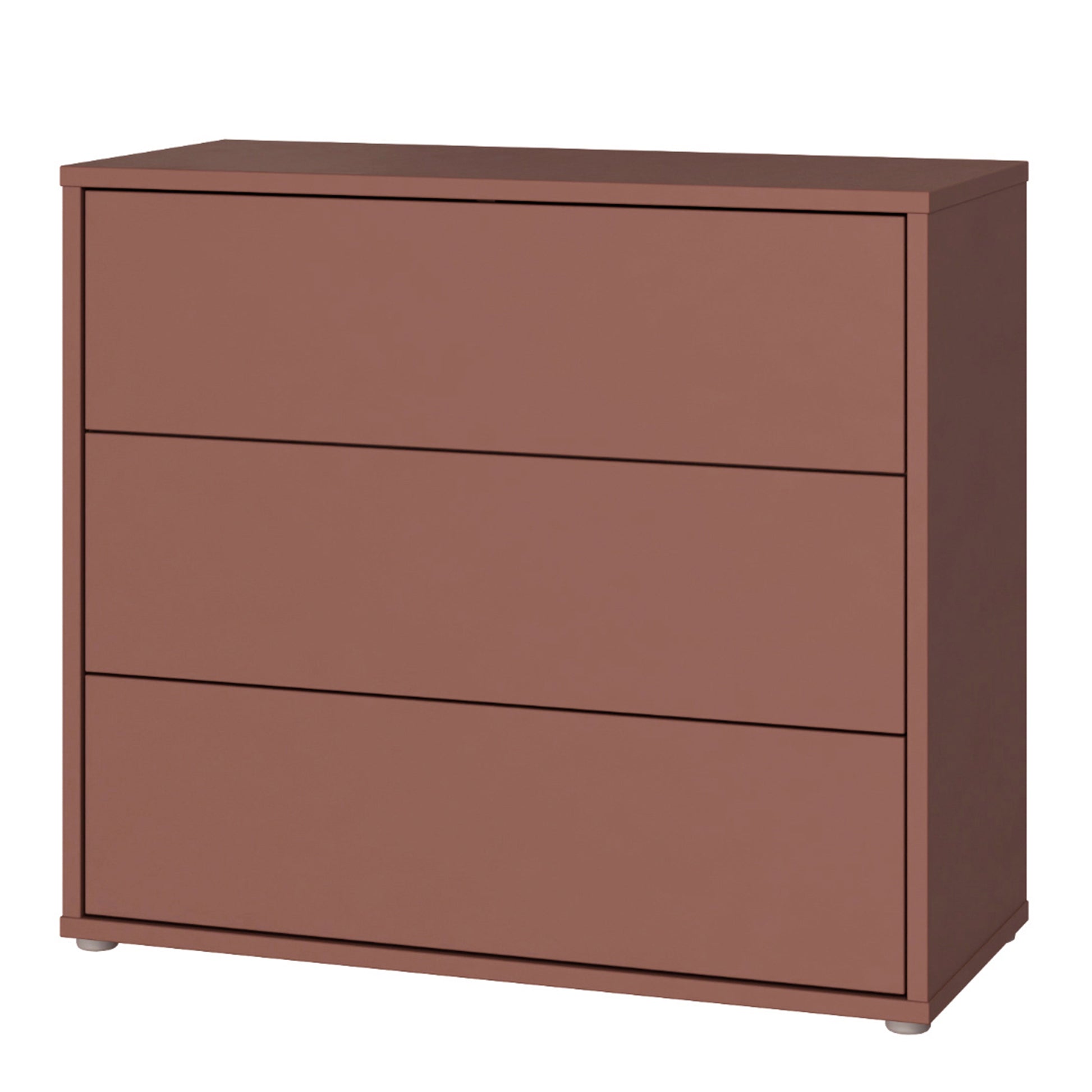 Bloc 3 Drawer Chest in Terracotta - Industrious Decor
