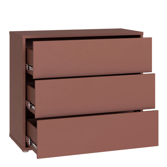 Bloc 3 Drawer Chest in Terracotta - Industrious Decor