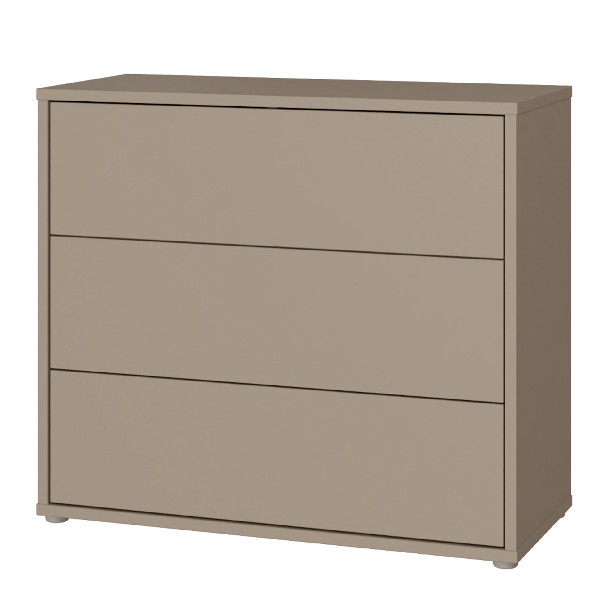 Bloc 3 Drawer Chest in Taupe - Industrious Decor