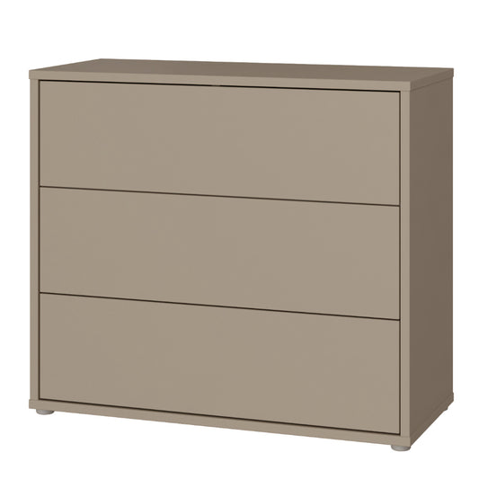 Bloc 3 Drawer Chest in Taupe - Industrious Decor