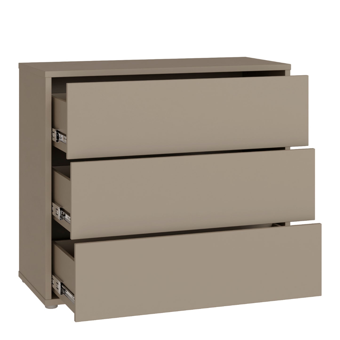 Bloc 3 Drawer Chest in Taupe - Industrious Decor