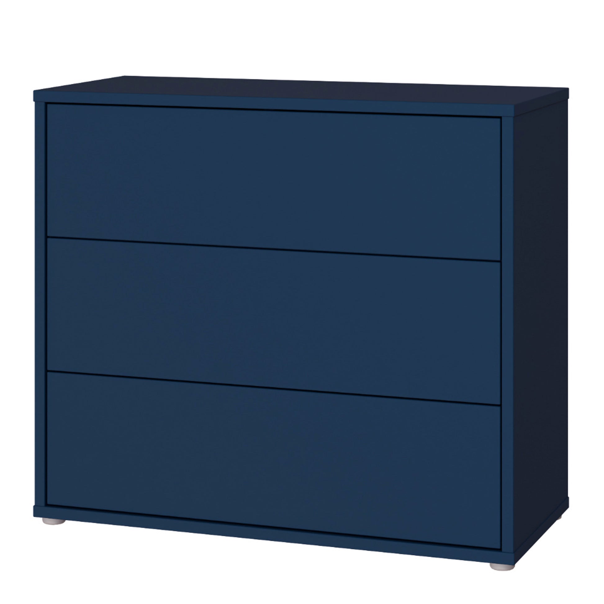 Bloc 3 Drawer Chest in Night Blue and White - Industrious Decor
