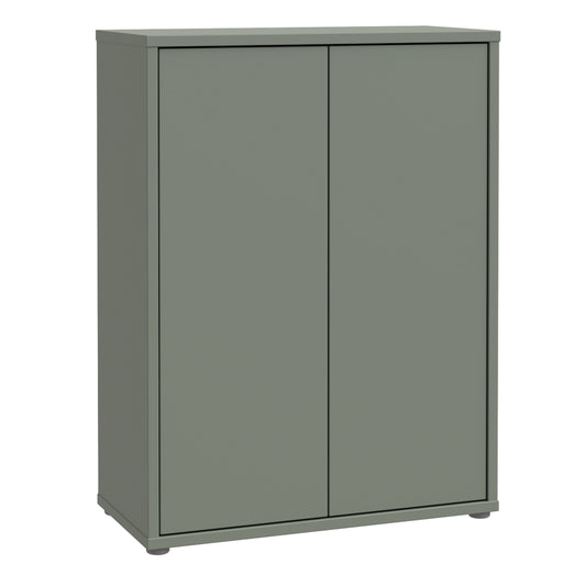 Bloc 2 Door Shoe Cabinet in Sage Green - Industrious Decor