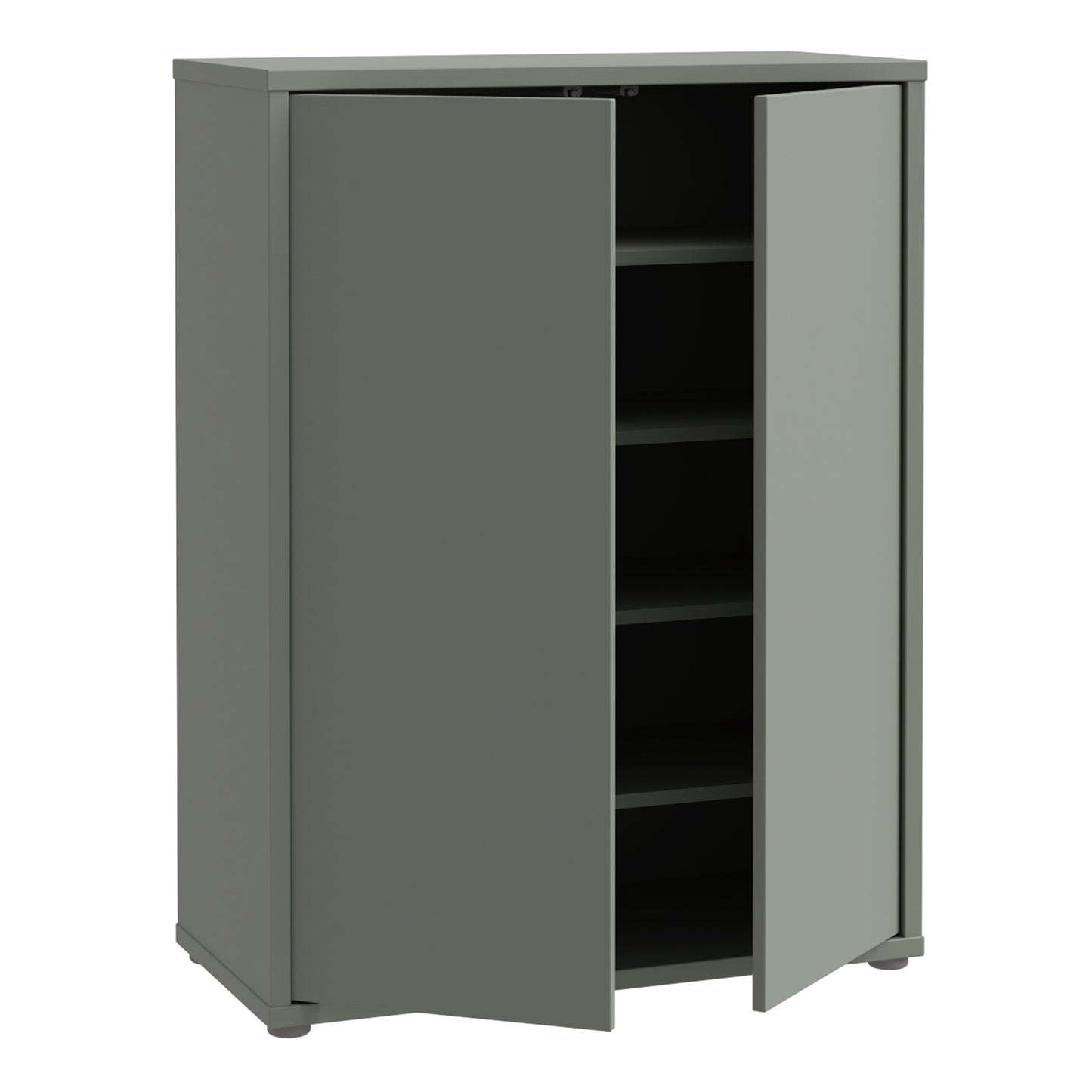 Bloc 2 Door Shoe Cabinet in Sage Green - Industrious Decor