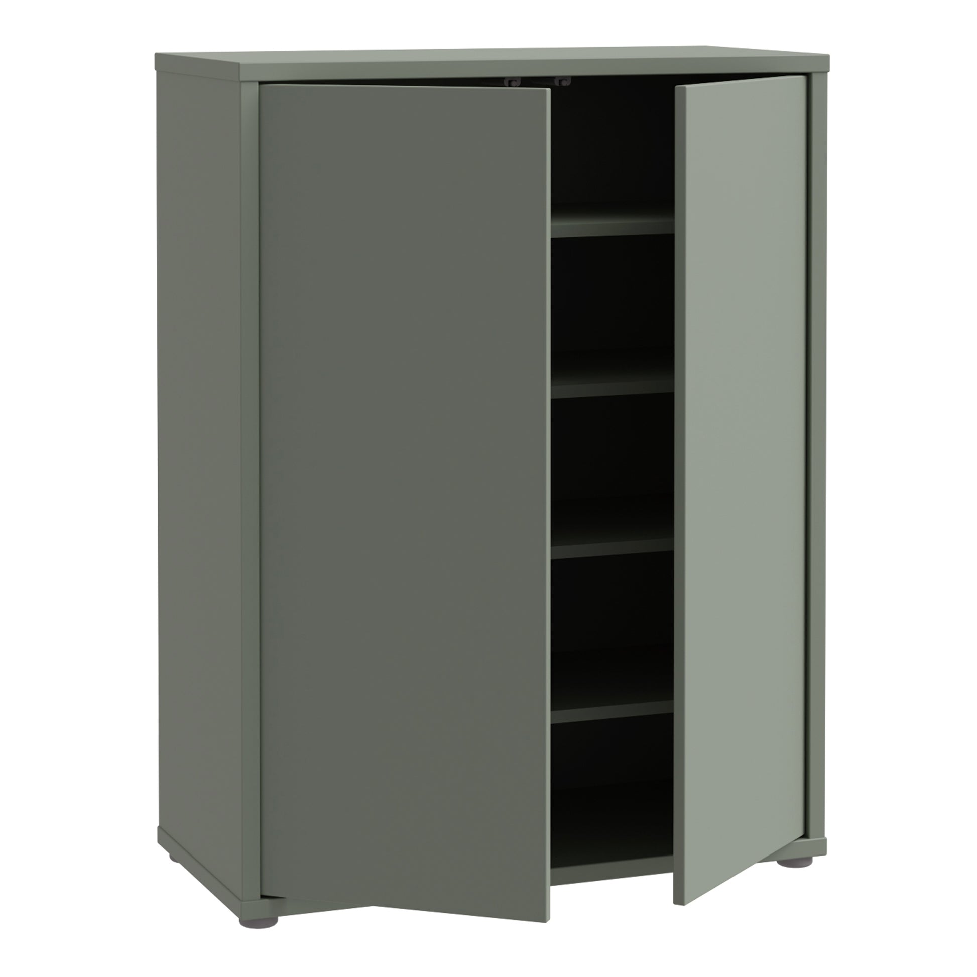 Bloc 2 Door Shoe Cabinet in Sage Green - Industrious Decor