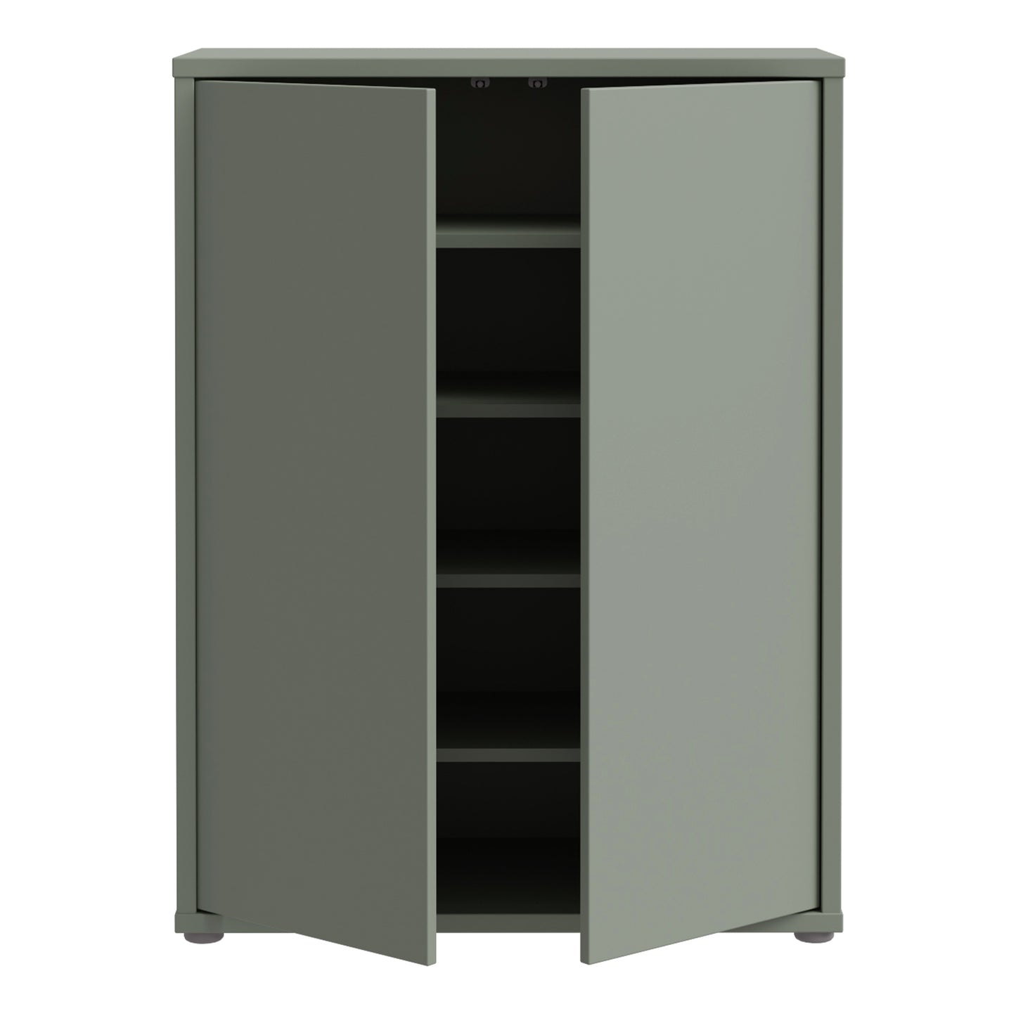 Bloc 2 Door Shoe Cabinet in Sage Green - Industrious Decor