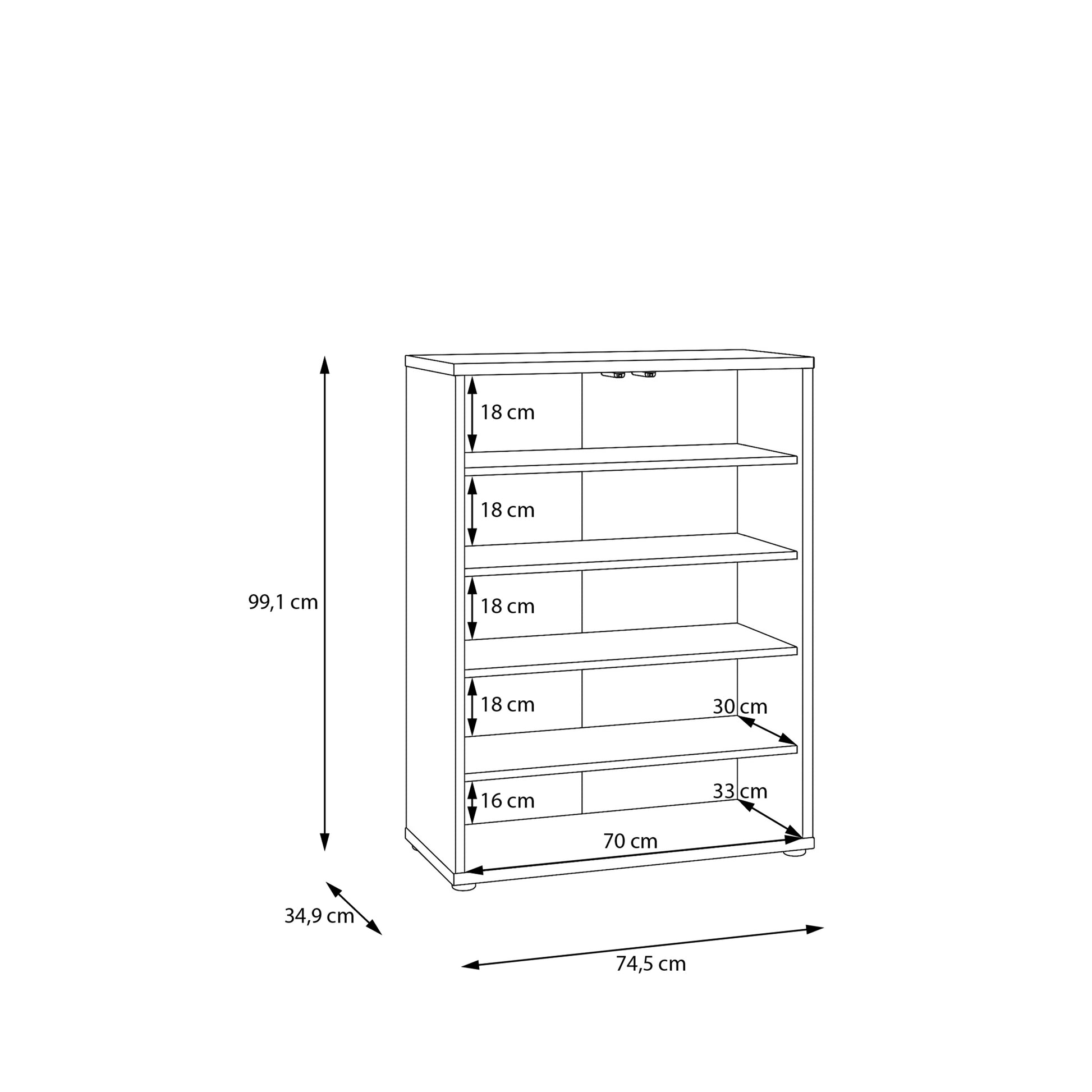 Bloc 2 Door Shoe Cabinet in Terracotta - Industrious Decor