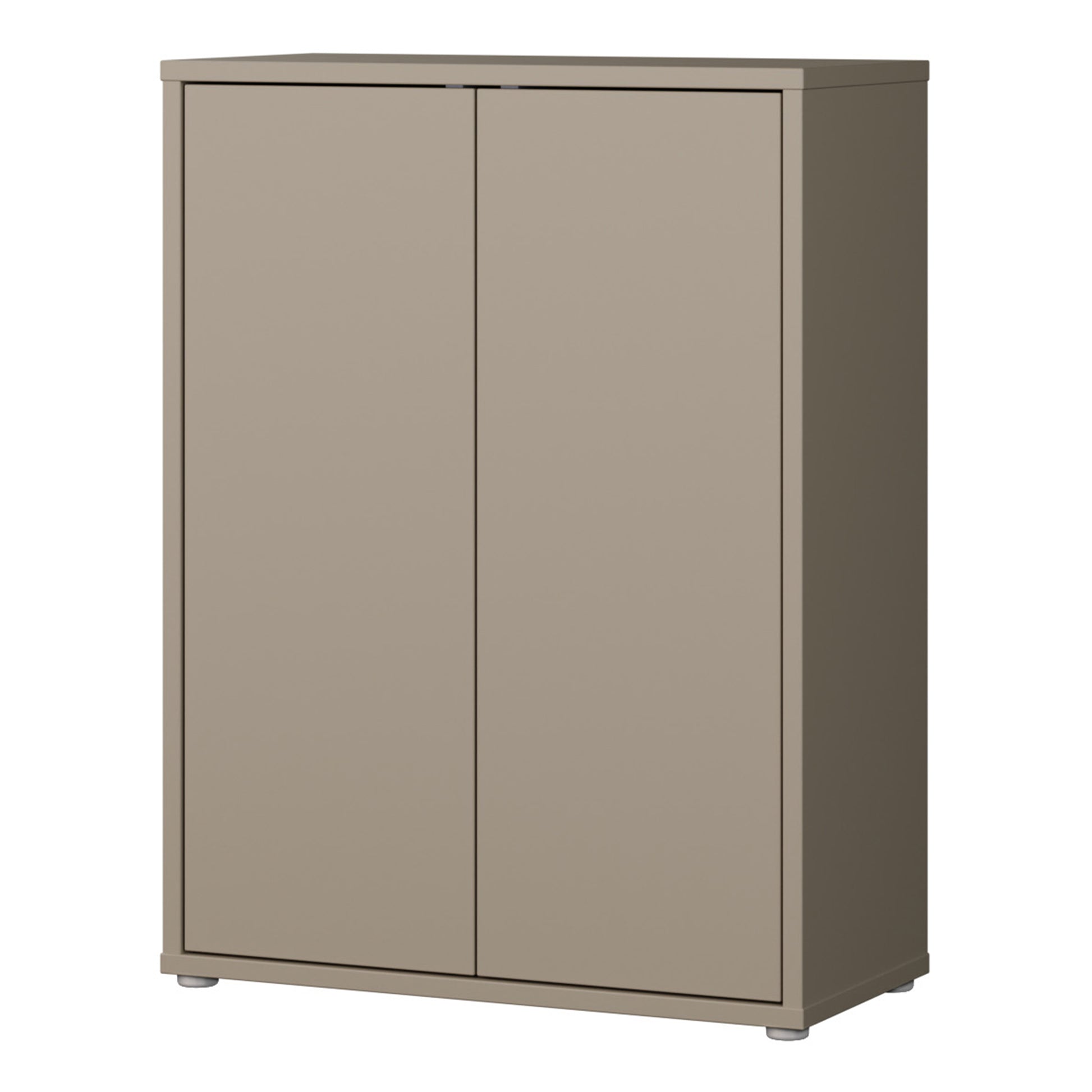 Bloc 2 Door Shoe Cabinet in Taupe - Industrious Decor