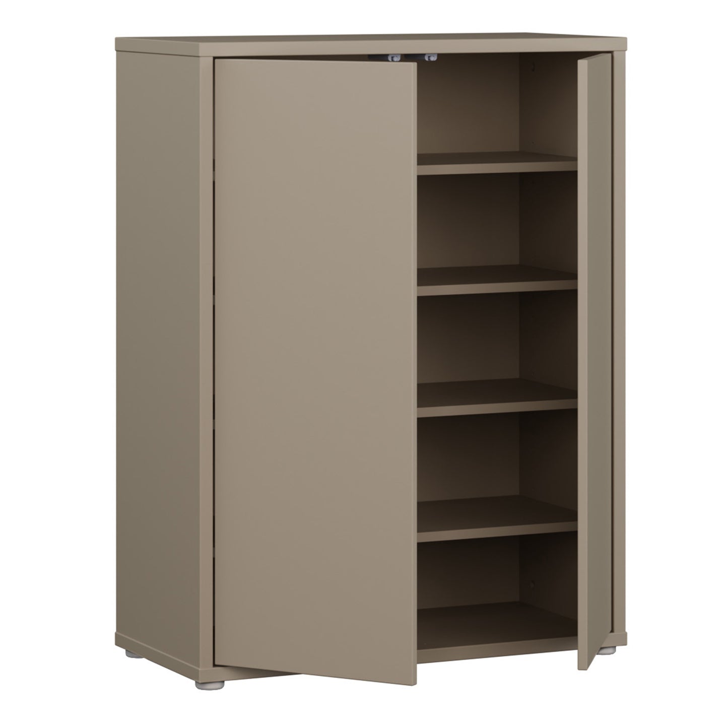 Bloc 2 Door Shoe Cabinet in Taupe - Industrious Decor