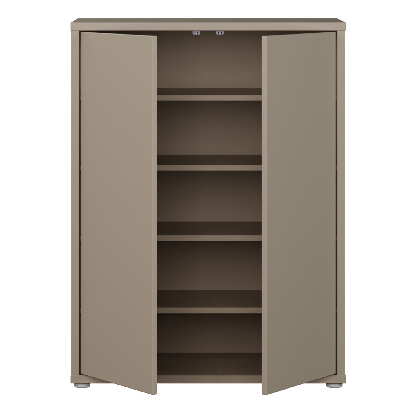 Bloc 2 Door Shoe Cabinet in Taupe - Industrious Decor