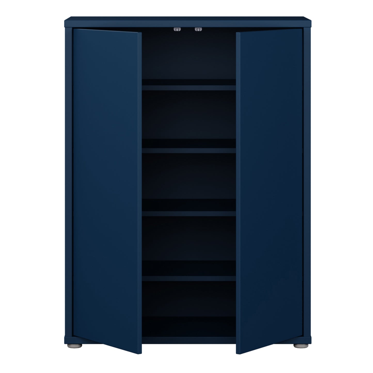 Bloc 2 Door Shoe Cabinet in Night Blue - Industrious Decor