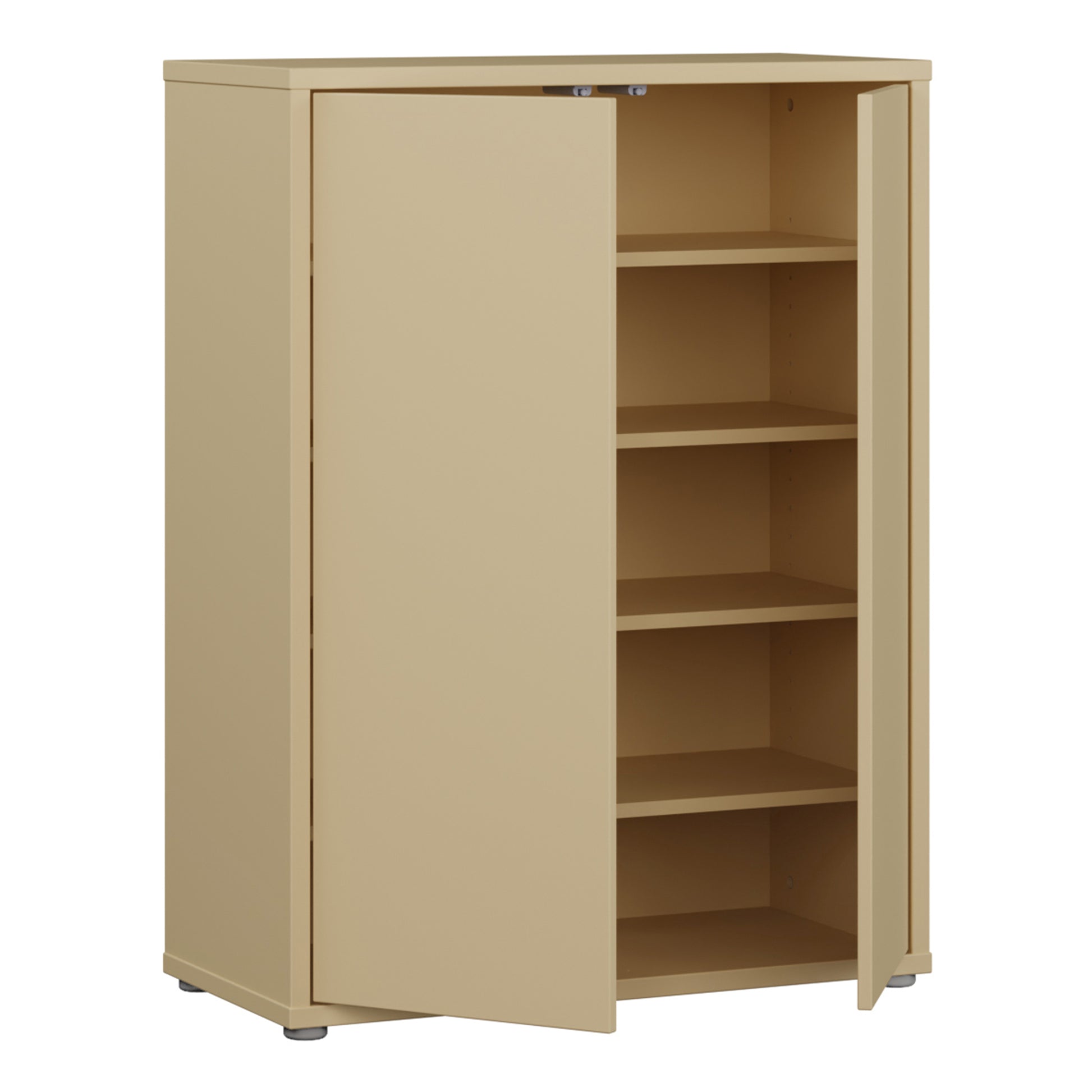 Bloc 2 Door Shoe Cabinet in Butter Yellow - Industrious Decor