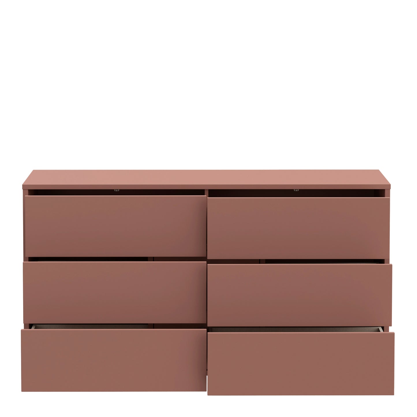 Bloc 6 Drawer Wide Chest in Terracotta - Industrious Decor