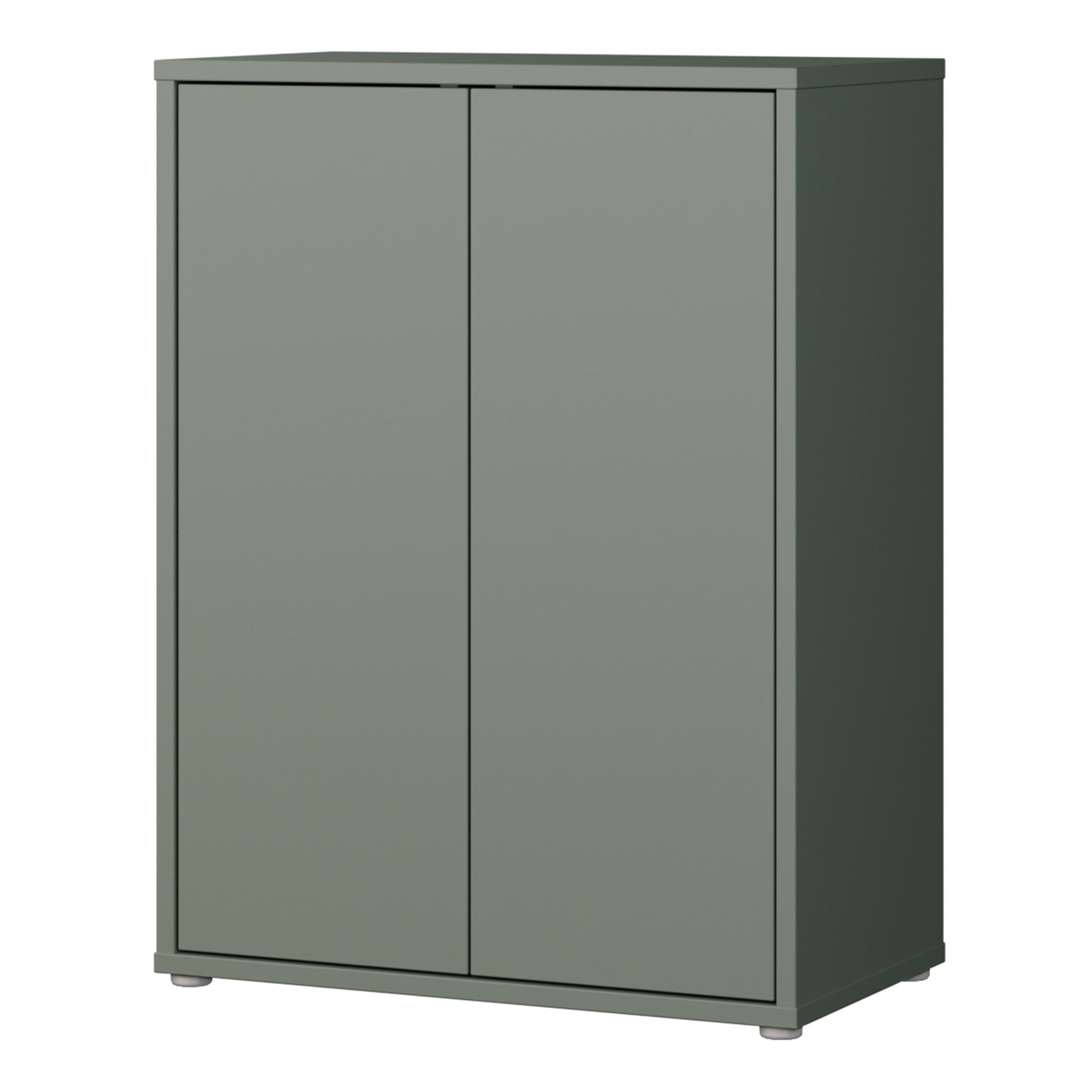 Bloc Tall 2 Door Cupboard in Sage Green - Industrious Decor