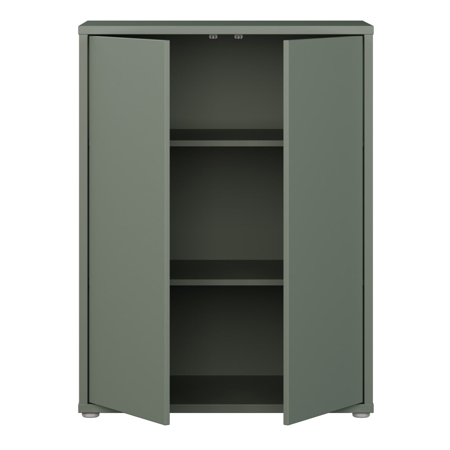 Bloc Tall 2 Door Cupboard in Sage Green - Industrious Decor