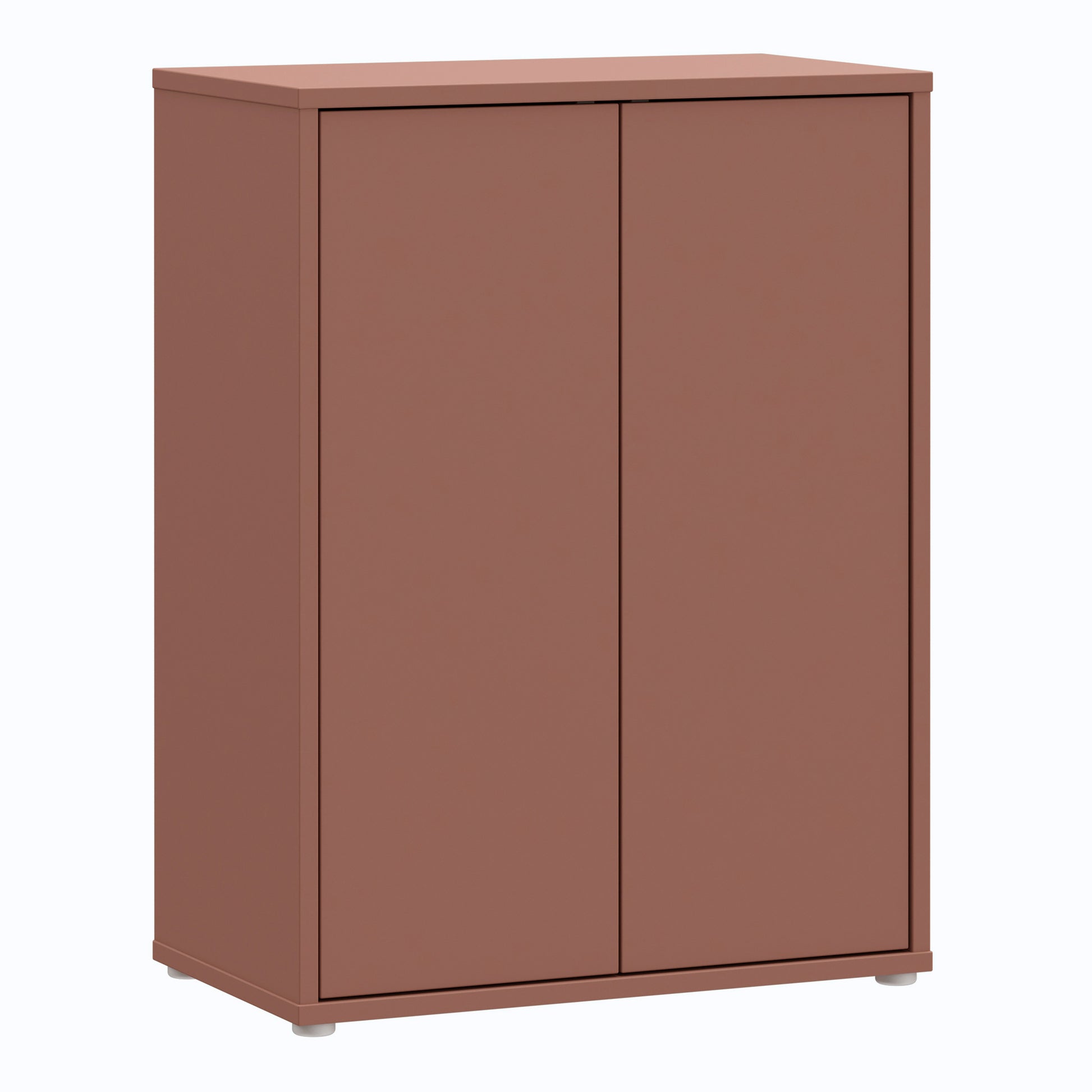 Bloc Tall 2 Door Cupboard in Terracotta - Industrious Decor