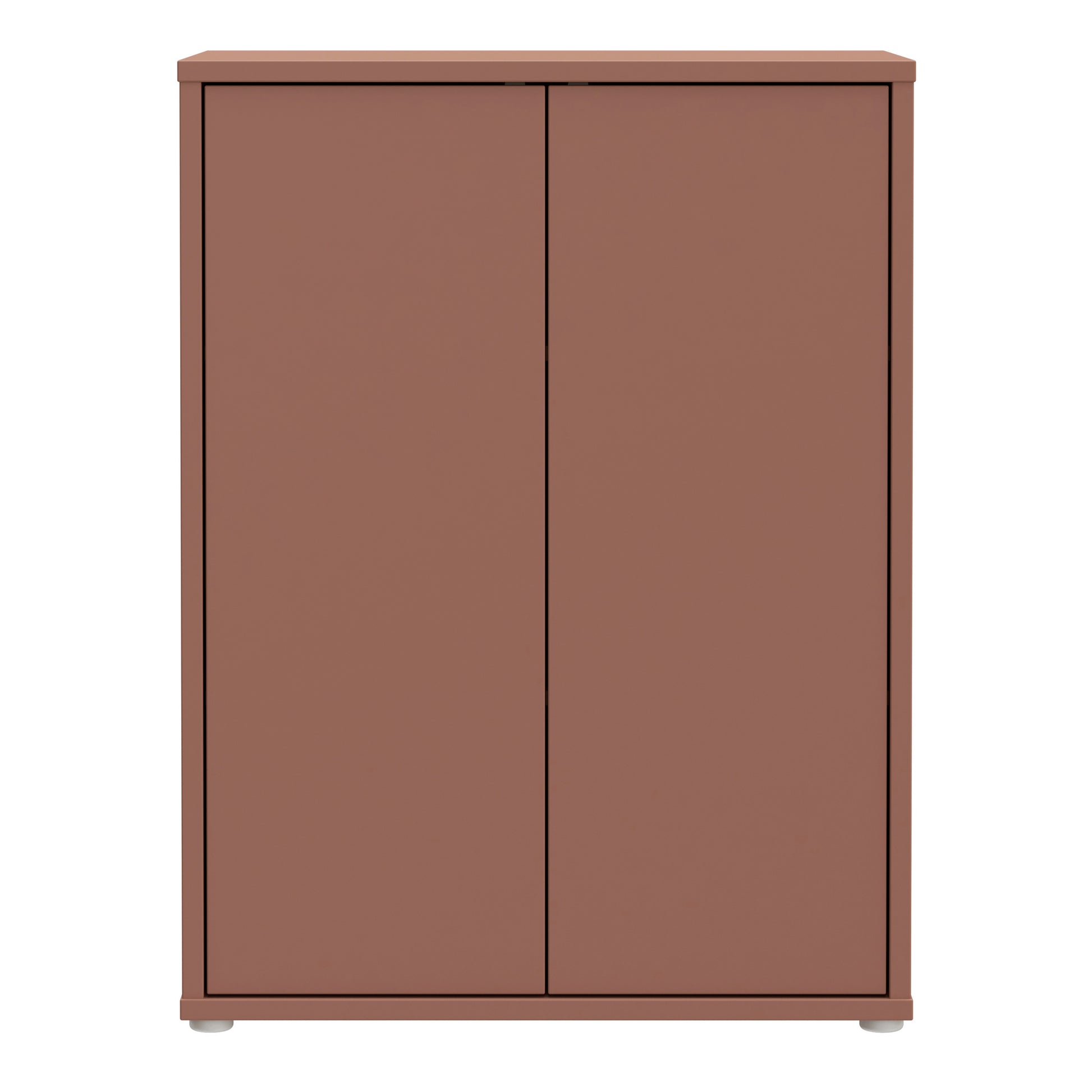 Bloc Tall 2 Door Cupboard in Terracotta - Industrious Decor