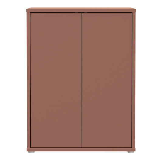 Bloc Tall 2 Door Cupboard in Terracotta - Industrious Decor