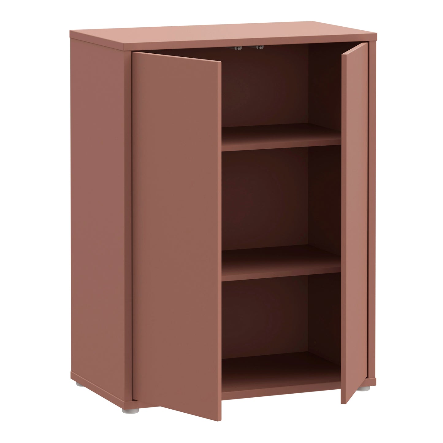 Bloc Tall 2 Door Cupboard in Terracotta - Industrious Decor