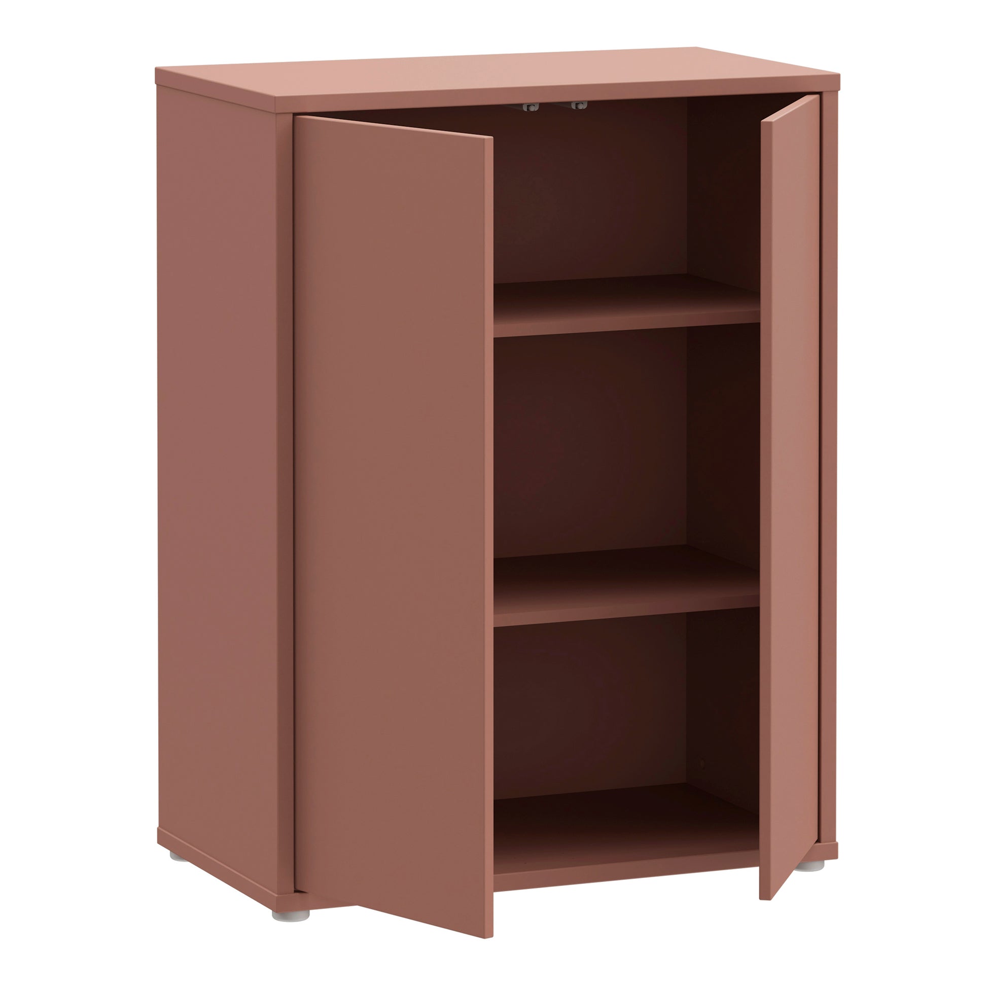 Bloc Tall 2 Door Cupboard in Terracotta - Industrious Decor