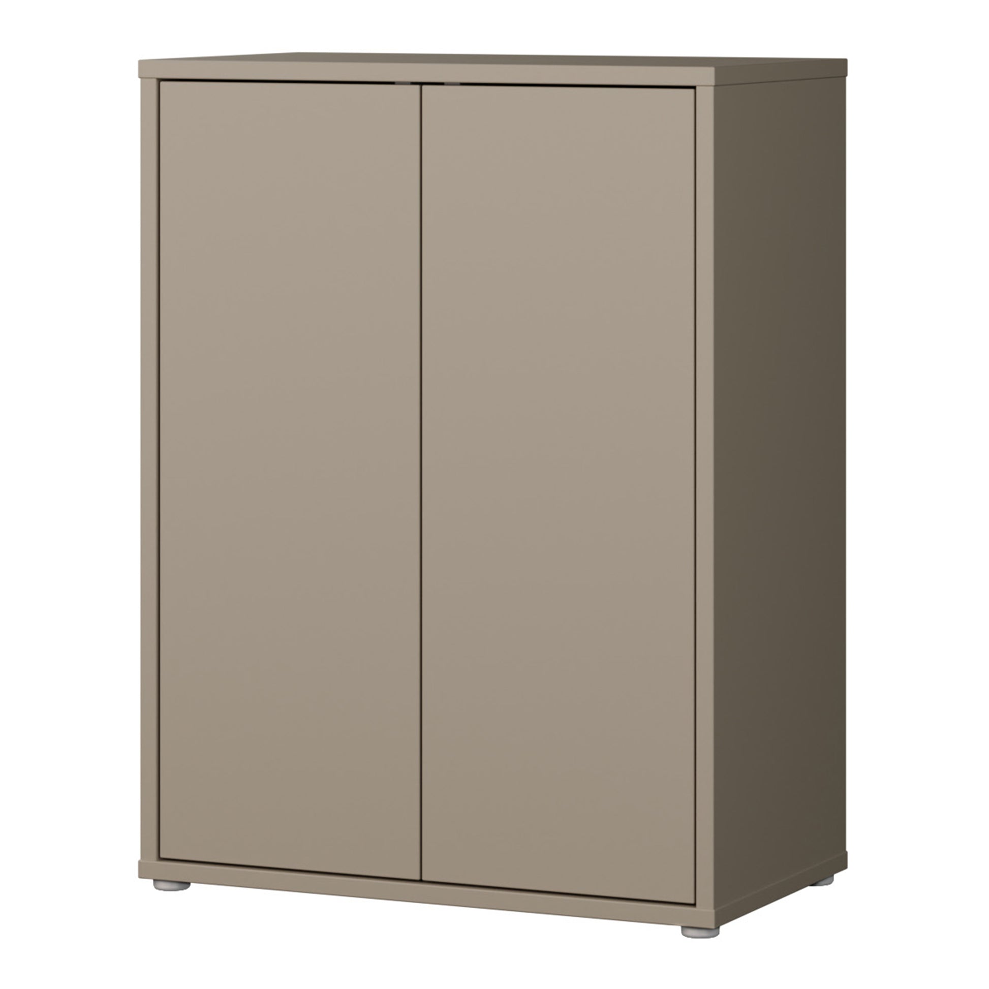 Bloc Tall 2 Door Cupboard in Taupe - Industrious Decor