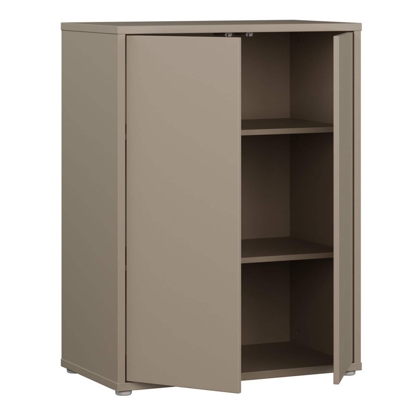 Bloc Tall 2 Door Cupboard in Taupe - Industrious Decor