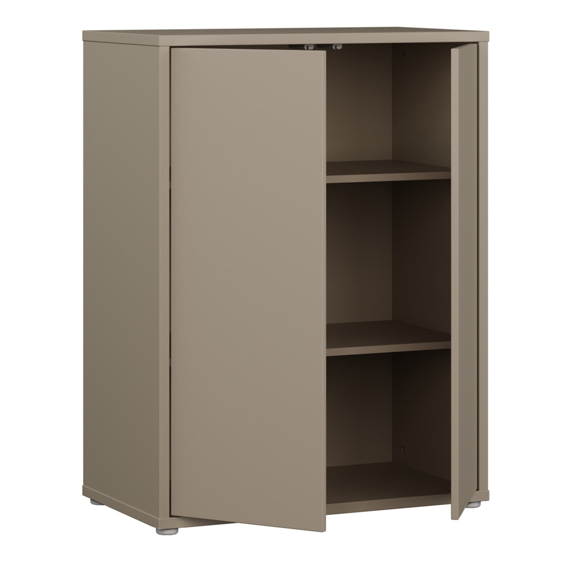 Bloc Tall 2 Door Cupboard in Taupe - Industrious Decor