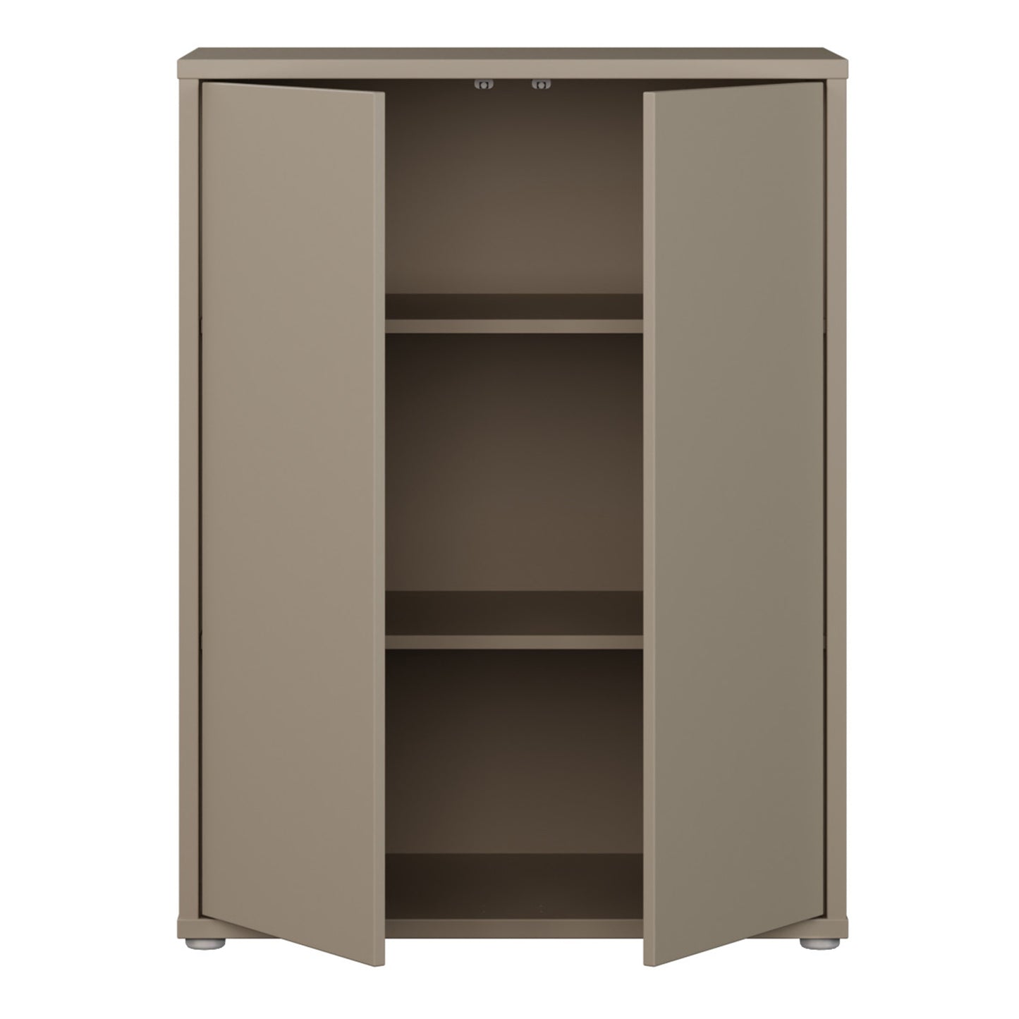 Bloc Tall 2 Door Cupboard in Taupe - Industrious Decor