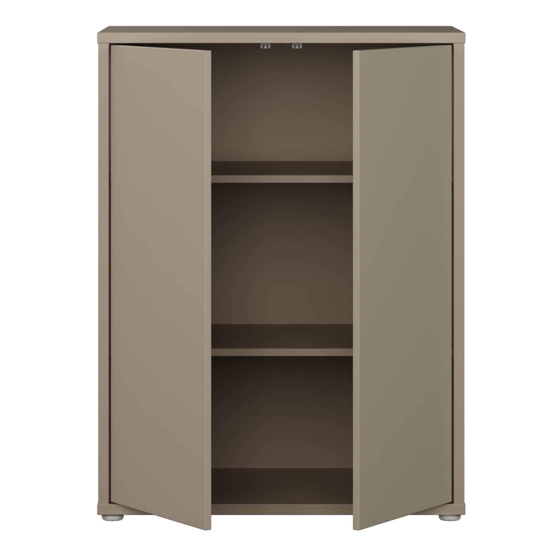 Bloc Tall 2 Door Cupboard in Taupe - Industrious Decor