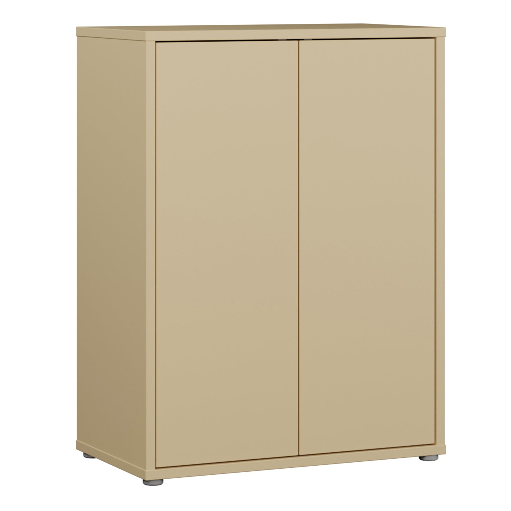 Bloc Tall 2 Door Cupboard in Butter Yellow - Industrious Decor