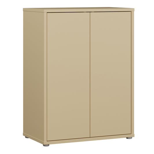 Bloc Tall 2 Door Cupboard in Butter Yellow - Industrious Decor