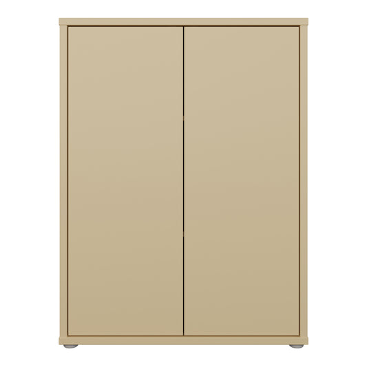 Bloc Tall 2 Door Cupboard in Butter Yellow - Industrious Decor