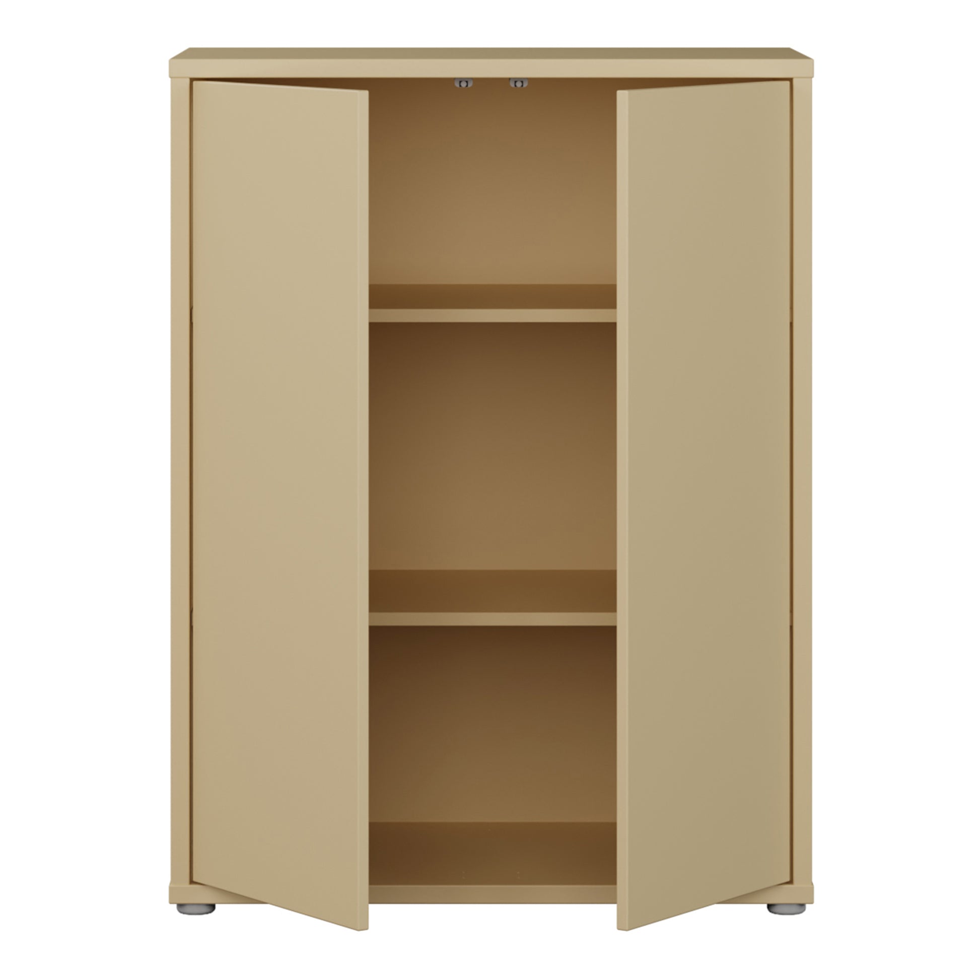 Bloc Tall 2 Door Cupboard in Butter Yellow - Industrious Decor