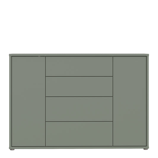 Bloc Wide Sideboard in Sage Green - Industrious Decor