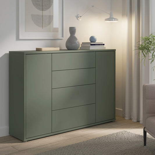 Bloc Wide Sideboard in Sage Green - Industrious Decor