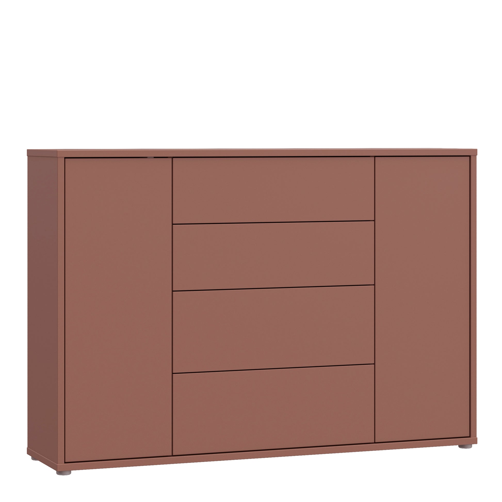 Bloc Wide Sideboard in Terracotta - Industrious Decor