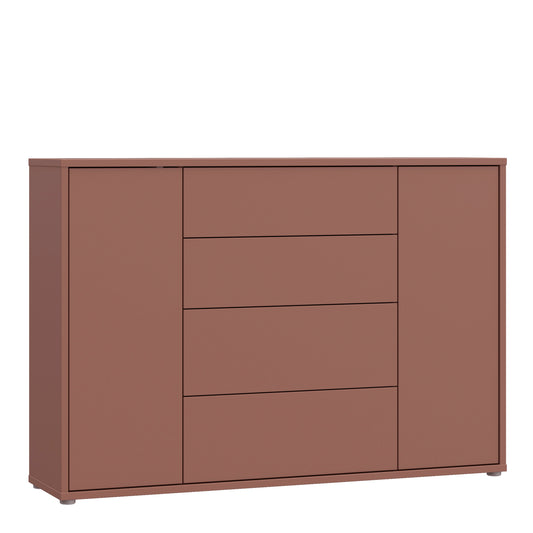 Bloc Wide Sideboard in Terracotta - Industrious Decor