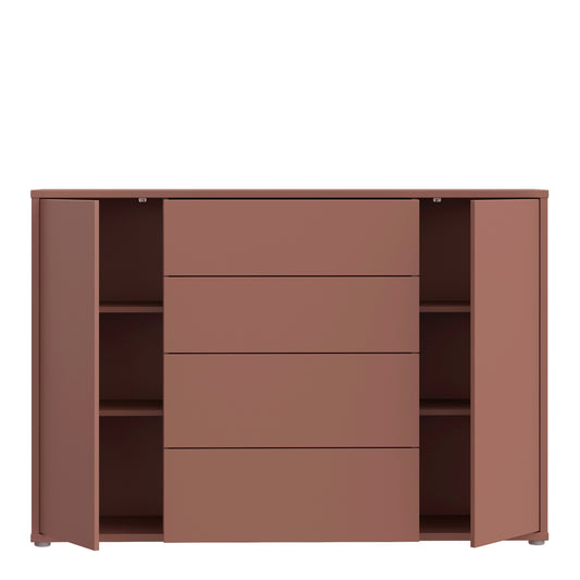 Bloc Wide Sideboard in Terracotta - Industrious Decor