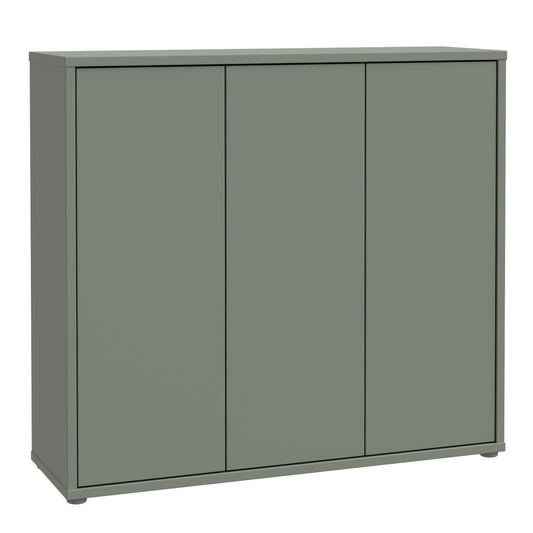 Bloc 3 Door Shoe Cabinet in Sage Green - Industrious Decor