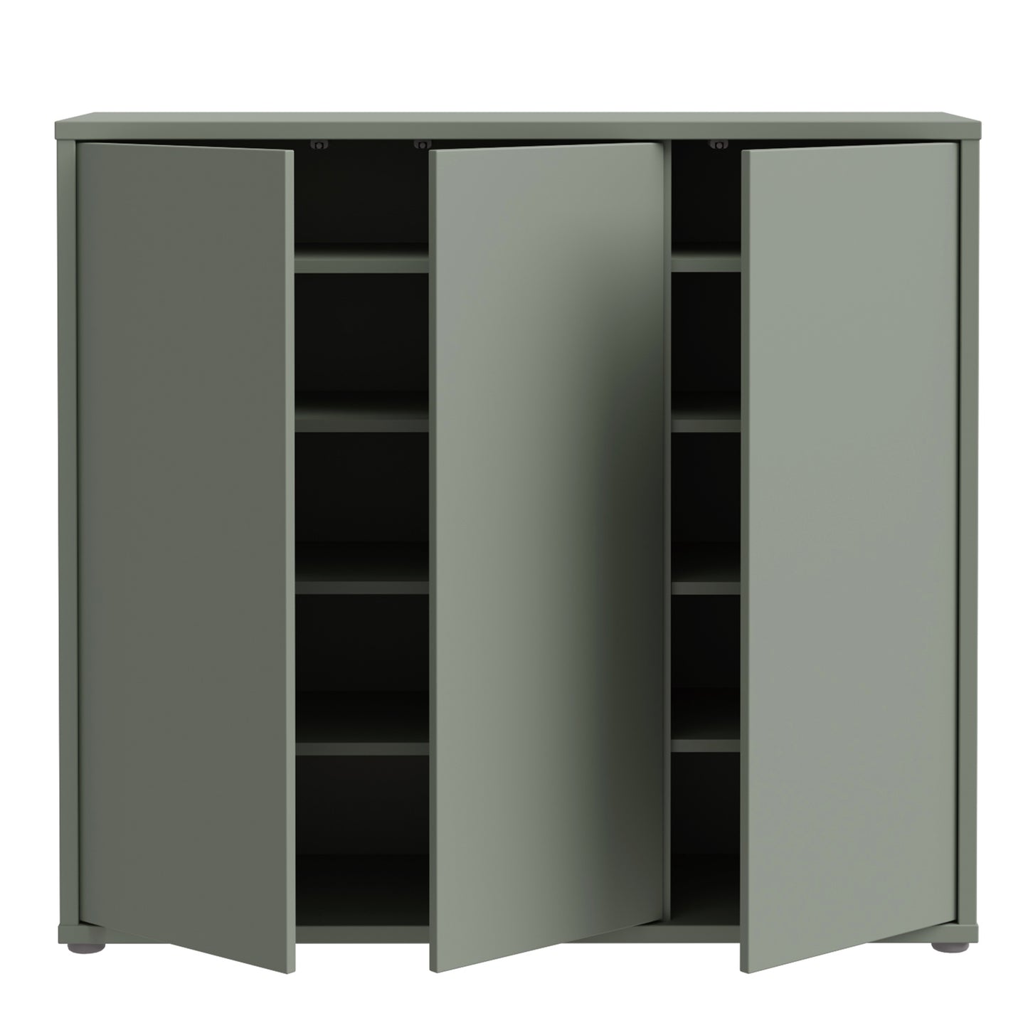 Bloc 3 Door Shoe Cabinet in Sage Green - Industrious Decor