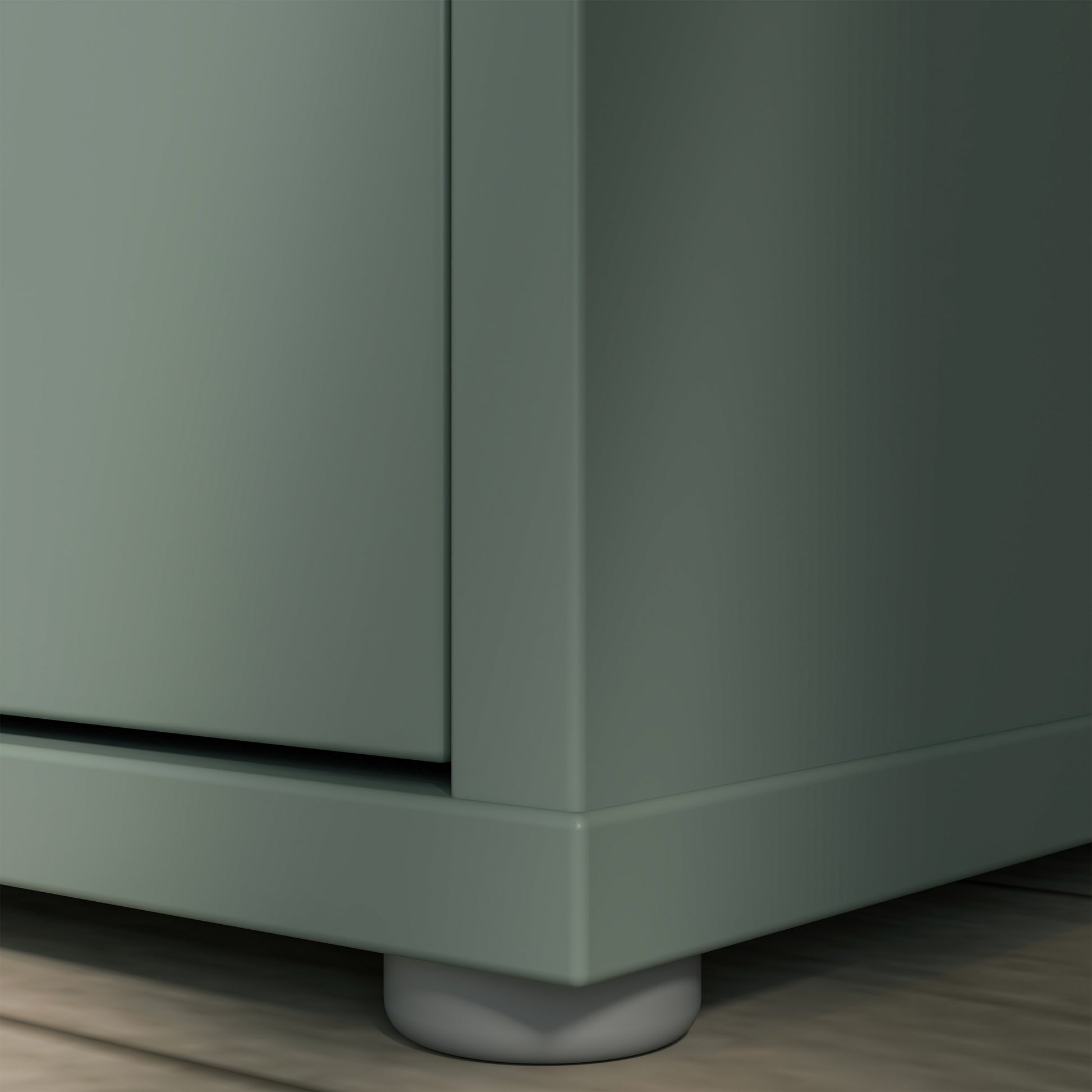Bloc 3 Door Shoe Cabinet in Sage Green - Industrious Decor