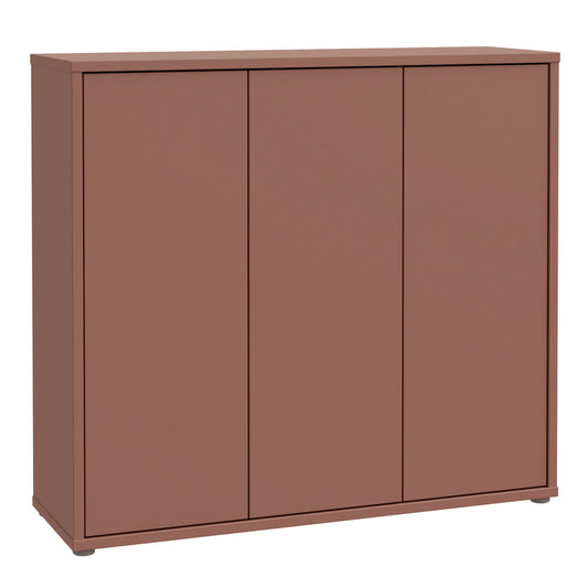 Bloc 3 Door Shoe Cabinet in Terracotta - Industrious Decor
