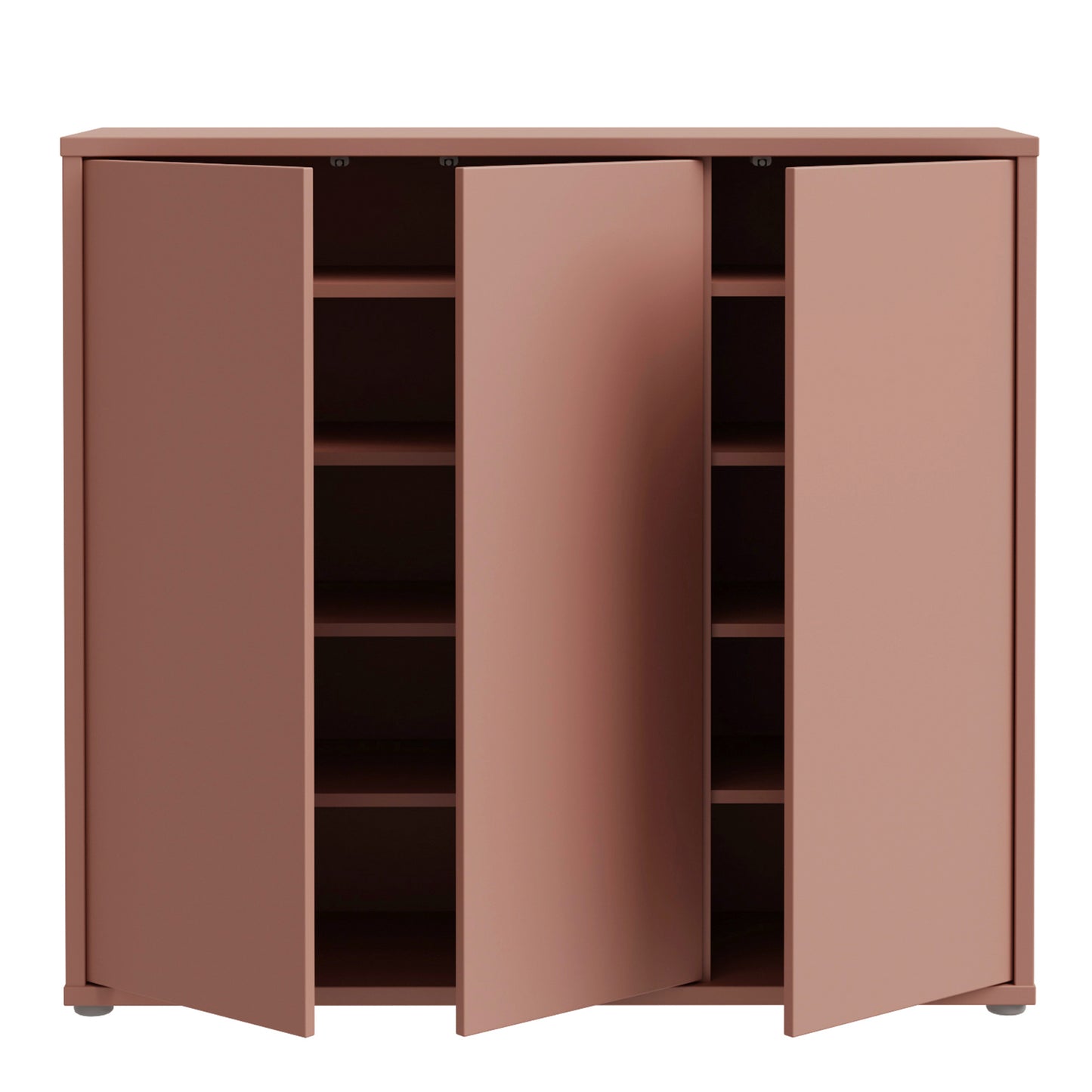 Bloc 3 Door Shoe Cabinet in Terracotta - Industrious Decor