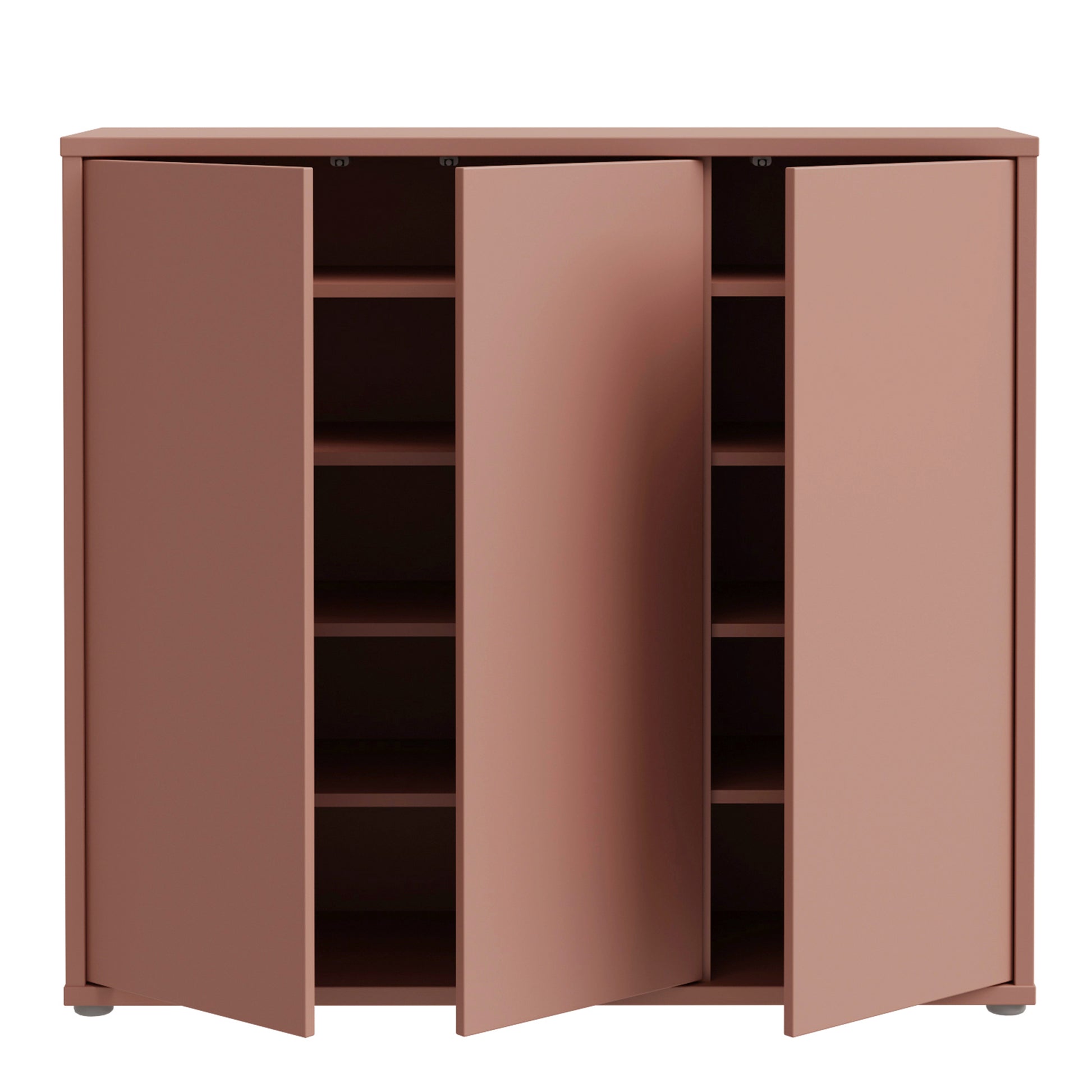 Bloc 3 Door Shoe Cabinet in Terracotta - Industrious Decor