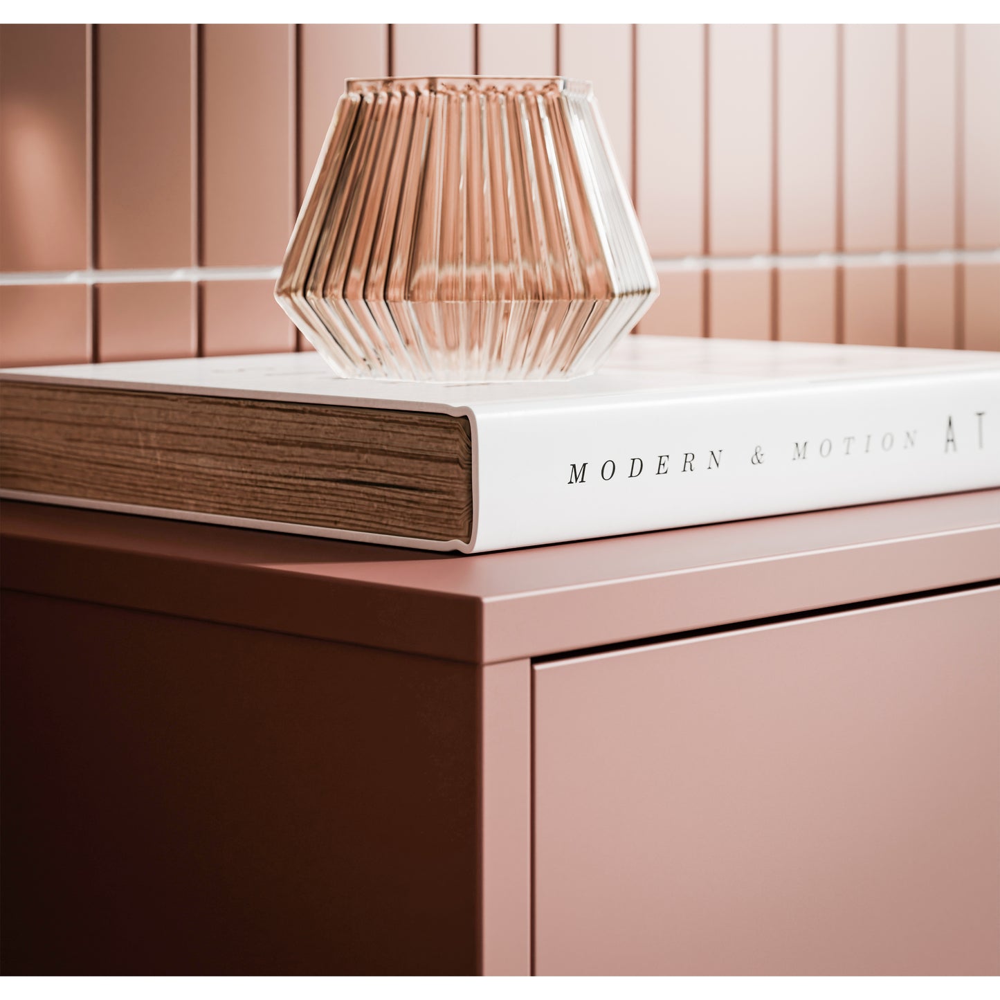 Bloc 3 Door Shoe Cabinet in Terracotta - Industrious Decor