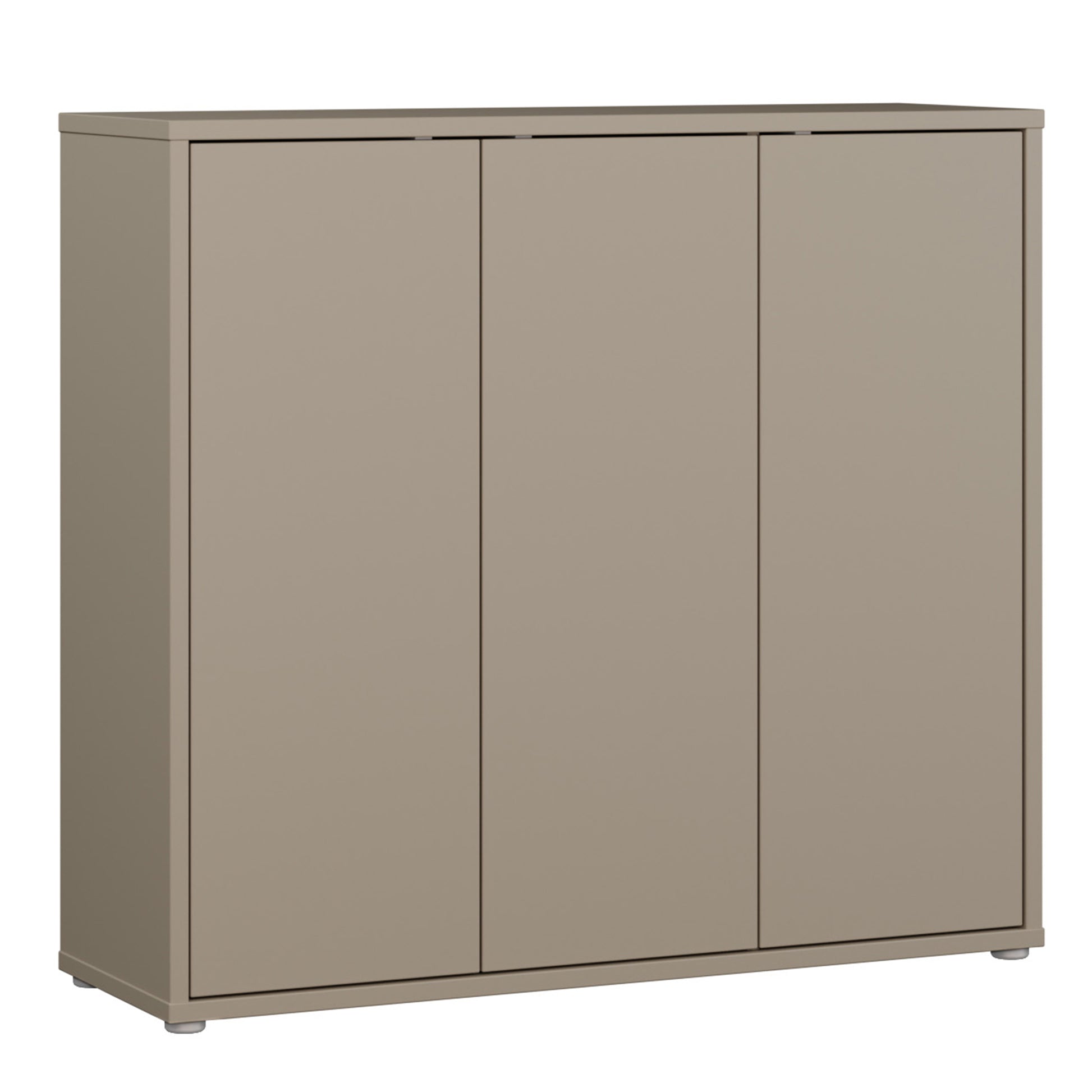 Bloc 3 Door Shoe Cabinet in Taupe - Industrious Decor