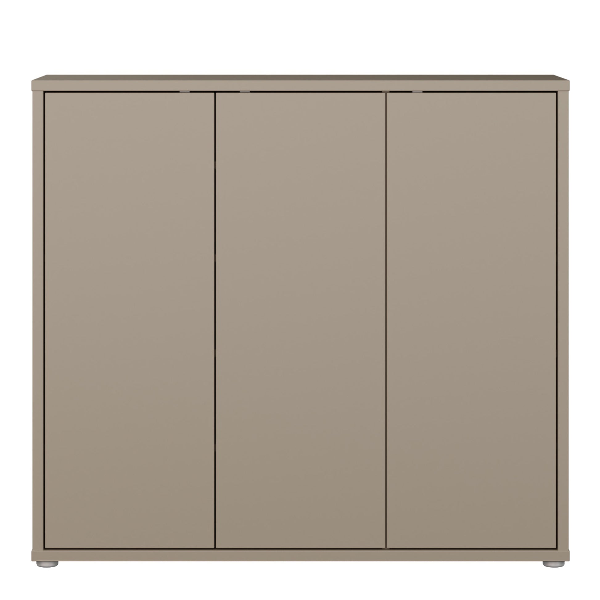 Bloc 3 Door Shoe Cabinet in Taupe - Industrious Decor