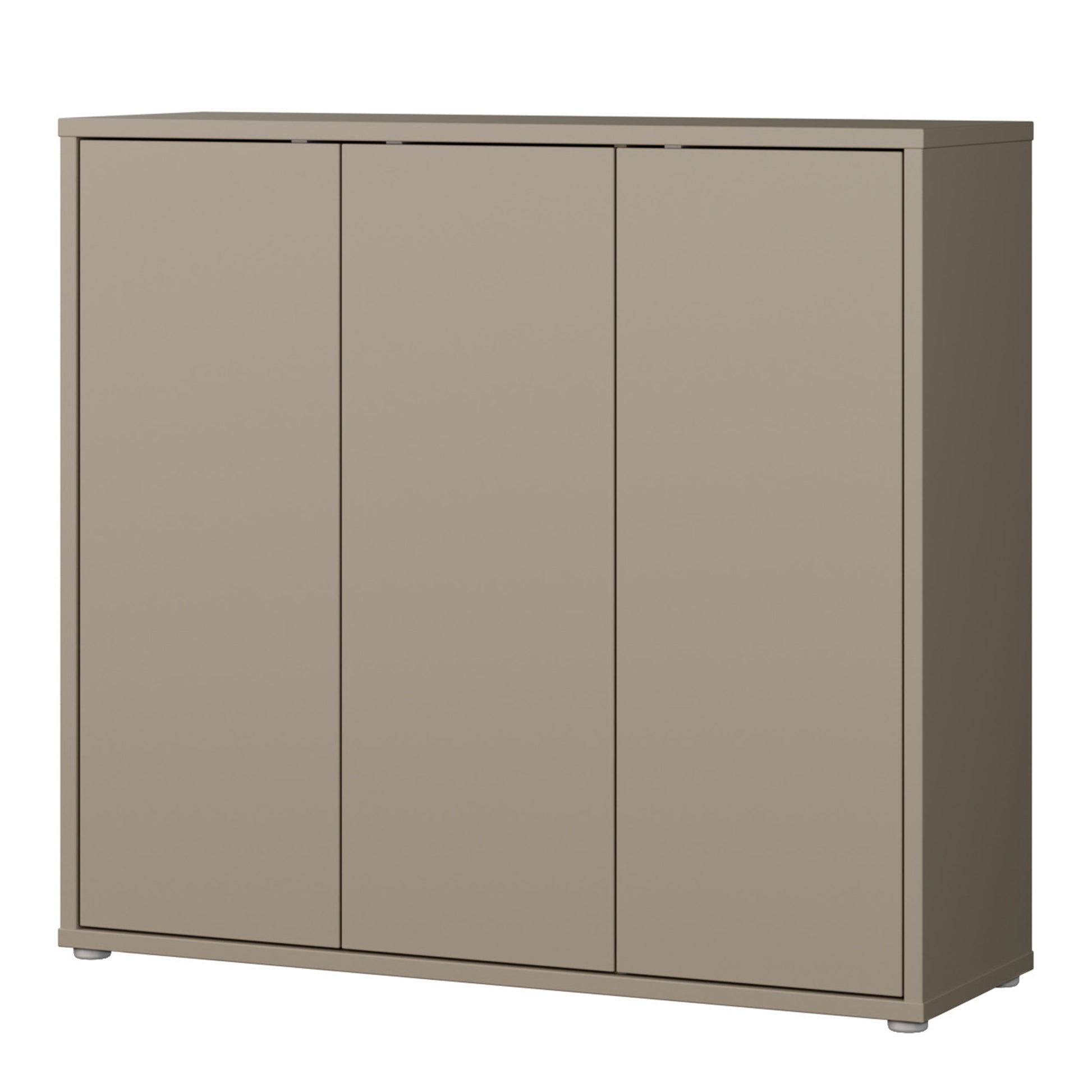 Bloc 3 Door Shoe Cabinet in Taupe - Industrious Decor